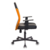 Кресло Бюрократ CH-606 черный/оранжевый искусст.кожа/ткань крестовина металл