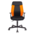 Кресло Бюрократ CH-606 черный/оранжевый искусст.кожа/ткань крестовина металл