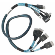 Интерфейсный кабель Occulink Oculink Cable Kit A1U4PSWCXCVK, 1U 4 port Switch accessory cable kit (1 cable included), 890mm long, Used in the R1208 to connect switch AIC to HSBP PCIe SSD ports