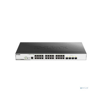 Коммутатор D-Link DGS-3000-28LP/B1A 24x1Гбит/с 4SFP 24PoE 193W управляемый