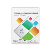 Пленка 154х216 (75мик) 100 шт. Пленка 154х216 (75мик) 100 шт./ Пленка для ламинирования A5, 154х216 (75 мкм) глянцевая 100шт, ГЕЛЕОС [LPA5-75]