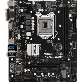 Материнская плата ASRock H310CM-HDV/M.2 RTL {M.2 Soc-1151v2 Intel H310 2xDDR4 mATX AC`97 8ch(7.1) GbLAN+VGA+D}