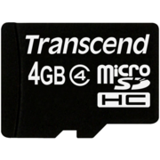 Карта памяти Transcend 4GB microSDHC Card Class 4 (SD 2.0)