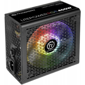 Блок питания Thermaltake ATX 450W Litepower RGB 450 (24+4+4pin) APFC PPFC 120mm fan color LED 4xSATA RTL