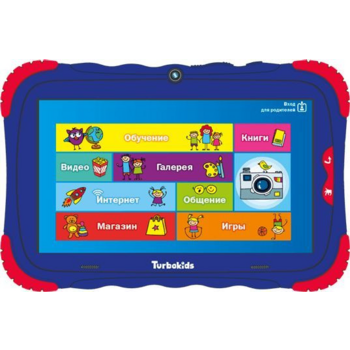 Планшет Turbo TurboKids S5 RK3326 (1.5) 4C/RAM1Gb/ROM16Gb 7" IPS 1024x600/Android 8.1/синий/2Mpix/0.3Mpix/BT/WiFi/Touch/microSD 32Gb/minUSB/3000mAh