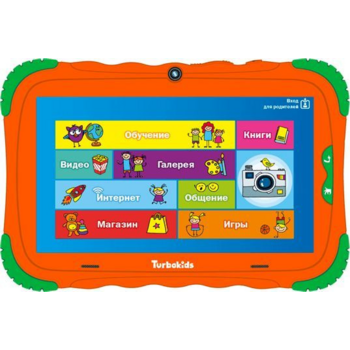 Планшет Turbo TurboKids S5 RK3326 (1.5) 4C/RAM1Gb/ROM16Gb 7" IPS 1024x600/Android 8.1/оранжевый/2Mpix/0.3Mpix/BT/WiFi/Touch/microSD 32Gb/minUSB/3000mAh