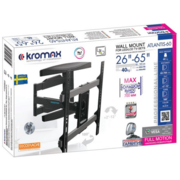 Кронштейн для телевизора Kromax ATLANTIS-60 черный 26"-65" макс.40кг настенный поворотно-выдвижной и наклонный