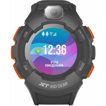 Смарт-часы Jet Kid Gear 50мм 1.44" TFT серый (GEAR ORANGE+GREY)