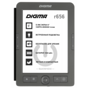 Электронная книга Digma R656 Cover 6" E-Ink Carta 800x600 600MHz/4Gb/microSDHC/подсветка дисплея темно-серый (в компл.:обложка)