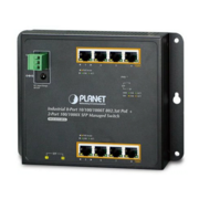 WGS-4215-8T2S индустриальный коммутатор IP30, IPv6/IPv4, 8-Port 1000TP + 2-Port 100/1000F SFP Wall-mount Managed Ethernet Switch (-40 to 75 C), dual redundant power input on 12-48VDC / 24VAC terminal block and power jack, SNMPv3, 802.1Q VLAN, IGMP Snoopin