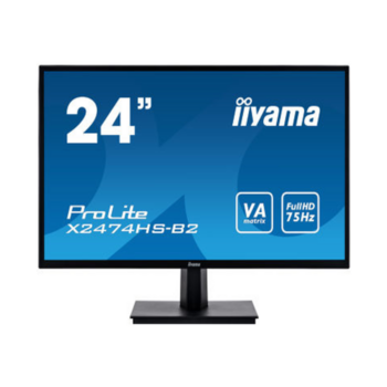 Монитор Iiyama 23.6" X2474HS-B2 черный VA LED 4ms 16:9 HDMI M/M матовая 3000:1 250cd 178гр/178гр 1920x1080 D-Sub DisplayPort FHD 3.7кг