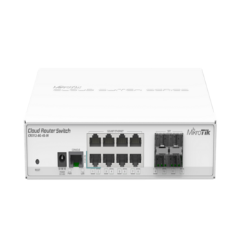 MikroTik CRS112-8G-4S-IN Коммутатор Cloud Router Switch управляемый 8 портов 10/100/1000Mbps