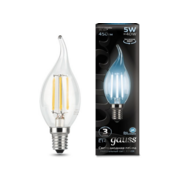 Лампа филам. Gauss Filament 5Вт цок.:E14 свеча 220B 4100K св.свеч.бел.нейт. (упак.:10шт) (104801205)