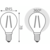 Лампа светодиодная Gauss Filament 7Вт цок.:E14 шар 220B 4100K св.свеч.бел.нейт. (упак.:1шт) (105801207-S)