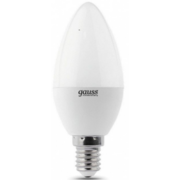 Лампа светодиодная Gauss 8Вт цок.:E14 свеча 220B 3000K св.свеч.бел.теп. C37 (упак.:1шт) (33118)