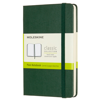 Блокнот Moleskine CLASSIC QP012K15 Pocket 90x140мм 192стр. нелинованный твердая обложка зеленый