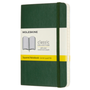 Блокнот Moleskine CLASSIC SOFT QP612K15 Pocket 90x140мм 192стр. клетка мягкая обложка зеленый