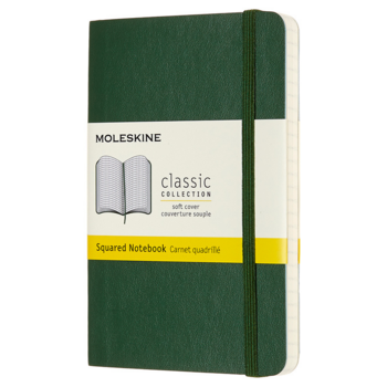 Блокнот Moleskine CLASSIC SOFT QP612K15 Pocket 90x140мм 192стр. клетка мягкая обложка зеленый