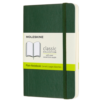 Блокнот Moleskine CLASSIC SOFT QP613K15 Pocket 90x140мм 192стр. нелинованный мягкая обложка зеленый