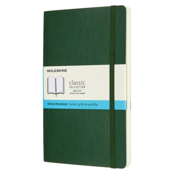 Блокнот Moleskine CLASSIC SOFT QP619K15 Large 130х210мм 192стр. пунктир мягкая обложка зеленый