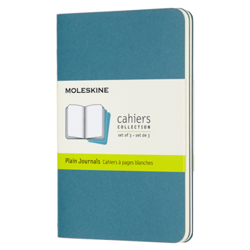 Блокнот Moleskine CAHIER JOURNAL CH013B44 Pocket 90x140мм обложка картон 64стр. нелинованный голубой (3шт)