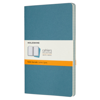 Блокнот Moleskine CAHIER JOURNAL CH016B44 Large 130х210мм обложка картон 80стр. линейка голубой (3шт)