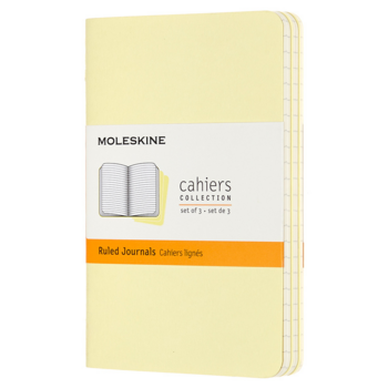 Блокнот Moleskine CAHIER JOURNAL CH011M23 Pocket 90x140мм обложка картон 64стр. линейка нежно-желтый (3шт)