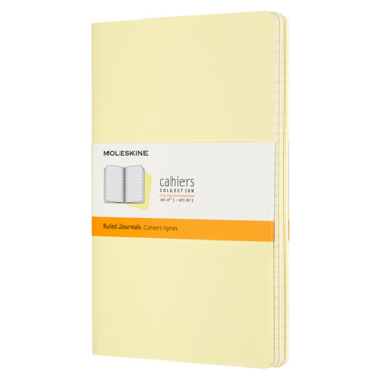 Блокнот Moleskine CAHIER JOURNAL CH016M23 Large 130х210мм обложка картон 80стр. линейка нежно-желтый (3шт)