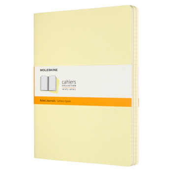 Блокнот Moleskine CAHIER JOURNAL CH021M23 XLarge 190х250мм обложка картон 120стр. линейка нежно-желтый (3шт)