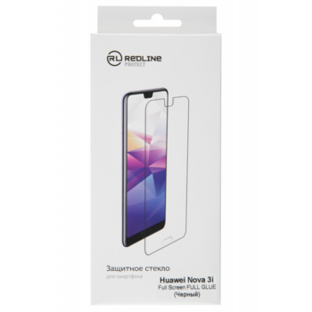 Защитное стекло для экрана Redline черный для Huawei Nova 3i 1шт. (УТ000017128)