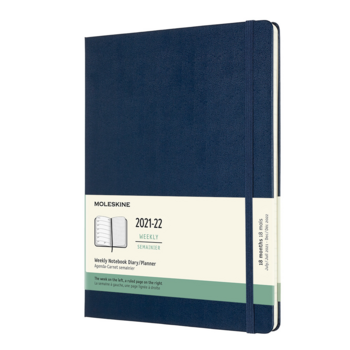 Еженедельник Moleskine ACADEMIC WKNT 190х250мм датир.18мес 208стр. синий сапфир