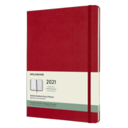 Еженедельник Moleskine CLASSIC WKNT XL 190х250мм датир.12мес 144стр. красный