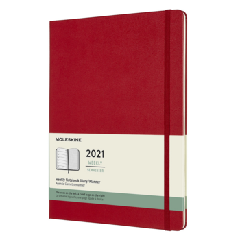 Еженедельник Moleskine CLASSIC WKNT XL 190х250мм датир.12мес 144стр. красный