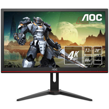 LCD AOC 28" G2868PQU черный {TN HDRReady FreeSync 3840x2160@60Hz 1ms 16:9 170/160 D-sub HDMI 300cd D-Sub HDMI DisplayPort AudioOut USB3.0x2 3Wx2}