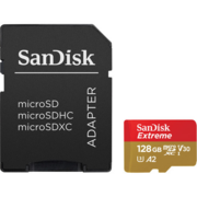 Флеш-накопитель Sandisk Карта памяти Sandisk Extreme Pro microSDXC 128GB + SD Adapter + Rescue Pro Deluxe 170MB/s A2 C10 V30 UHS-I U3 [SDSQXCY-128G-GN6MA]