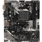 Материнская плата ASROCK B450M-HDV R4.0, AM4, B450, 2*DDR4, 4*SATA, 1*M.2, 4*USB 3.1, 2*USB 2.0, 3*PCIx16, 1*PCIx1, D-Sub+HDMI+DVI-D, mATX