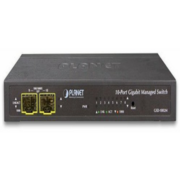 коммутатор коммутатор/ PLANET IPv4/IPv6 Managed 8-Port 10/100/1000Mbps + 2-Port 100/1000X SFP Gigabit Desktop Ethernet Switch (POE PD, External PWR)