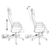Кресло руководителя Бюрократ KB-9N черный TW-01 TW-11 сетка/ткань с подголов. крестовина металл хром