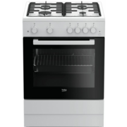 Плита Газовая Beko FSGT62110GW белый/черный реш.эмаль