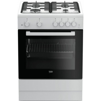 Плита Газовая Beko FSGT62110GW белый/черный реш.эмаль