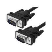 Greenconnect Кабель SVGA 0.5м чёрный, OD6.0mm. 15M / 15M GCR-VM2VM1-0.5m, 28/28 AWG, двойной экран