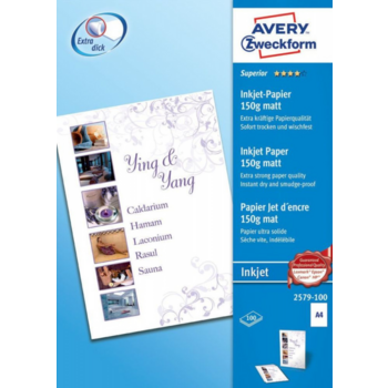 Фотобумага Avery Zweckform 2579-100 A4/150г/м2/100л./белый матовое для струйной печати