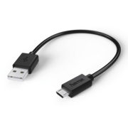 Кабель Hama 00123542 USB A(m) micro USB (m) 0.2м черный