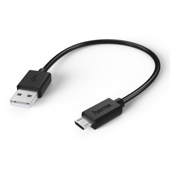 Кабель Hama 00123542 USB A(m) micro USB (m) 0.2м черный
