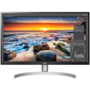 Монитор LCD LG 27" 27UL850-W white/silver{IPS 3840x2160 5ms 350cd 1000:1(Mega DCR) 10bit(8bit+FRC) HDR10 DisplayPort1.4 2xHDMI2.0 USB-C Audioout HAS Pivot 5Wx2 vesa}