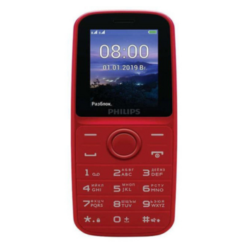 Мобильный телефон Philips E109 Xenium красный моноблок 2Sim 1.77" 128x160 GSM900/1800 MP3 FM microSD max16Gb