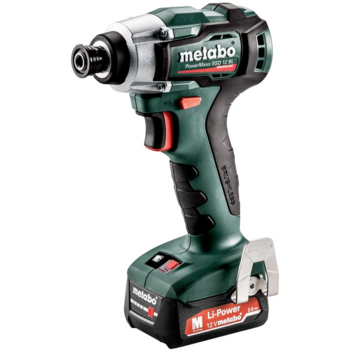 Гайковерт ударный Metabo PowerMaxx SSD 12 BL аккум. патрон:Шестигранник 6.35 мм (1/4) (кейс в комплекте)