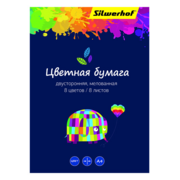 Бумага цветная Silwerhof 917163-14 двустор.мелов. 8л. 8цв. A4 Цветландия 90г/м2 1диз. папка