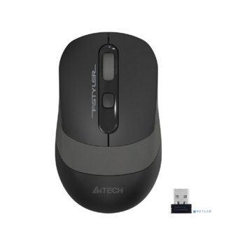 Мышь A4Tech Fstyler FG10 черный/серый оптическая 2000dpi беспров. USB 4but (FG10 GREY)