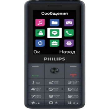 Мобильный телефон Philips E169 Xenium серый моноблок 2Sim 2.4" 240x320 0.3Mpix GSM900/1800 GSM1900 MP3 FM microSD max16Gb